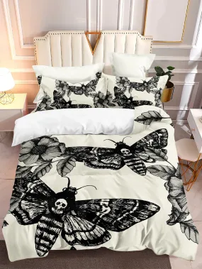 Witchy Moth Pattern Duvet Cover Set, Goth Home, Witchy Home, Goth Style, Witchy Style, Goth, Witchy