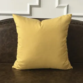 Yellow Solid Throw Pillow Cover 22x22