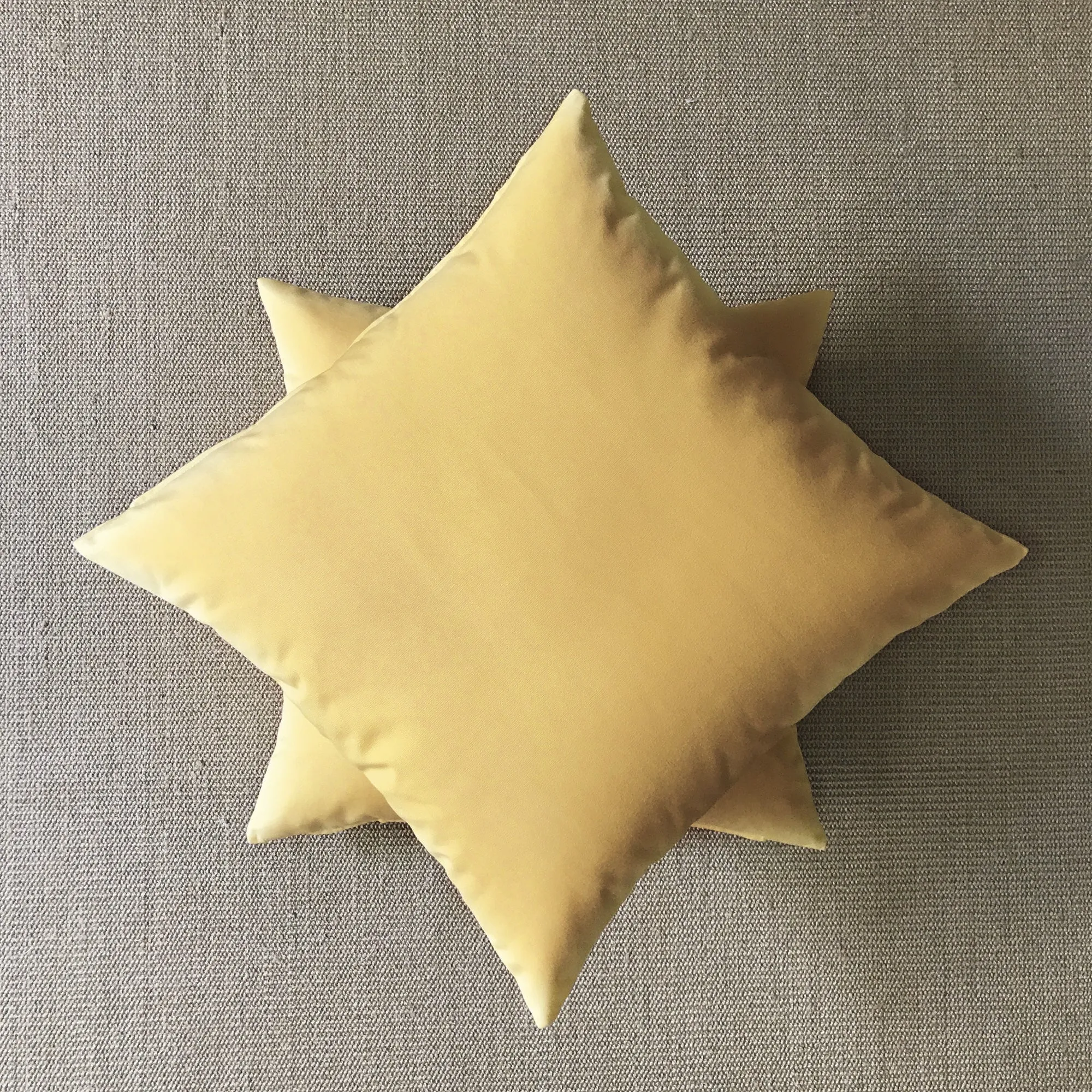 Yellow Solid Throw Pillow Cover 22x22