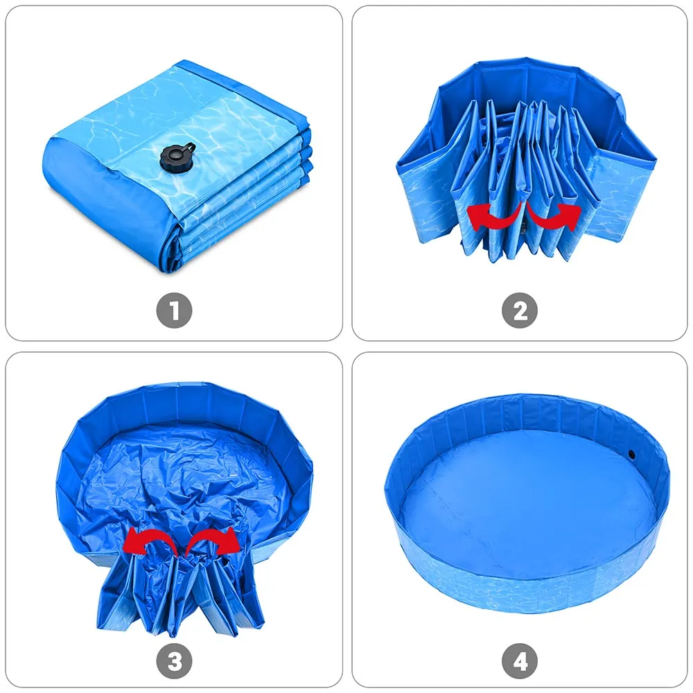 Yescom Foldable Pool for Kids Dog Pet Bath Small to Large